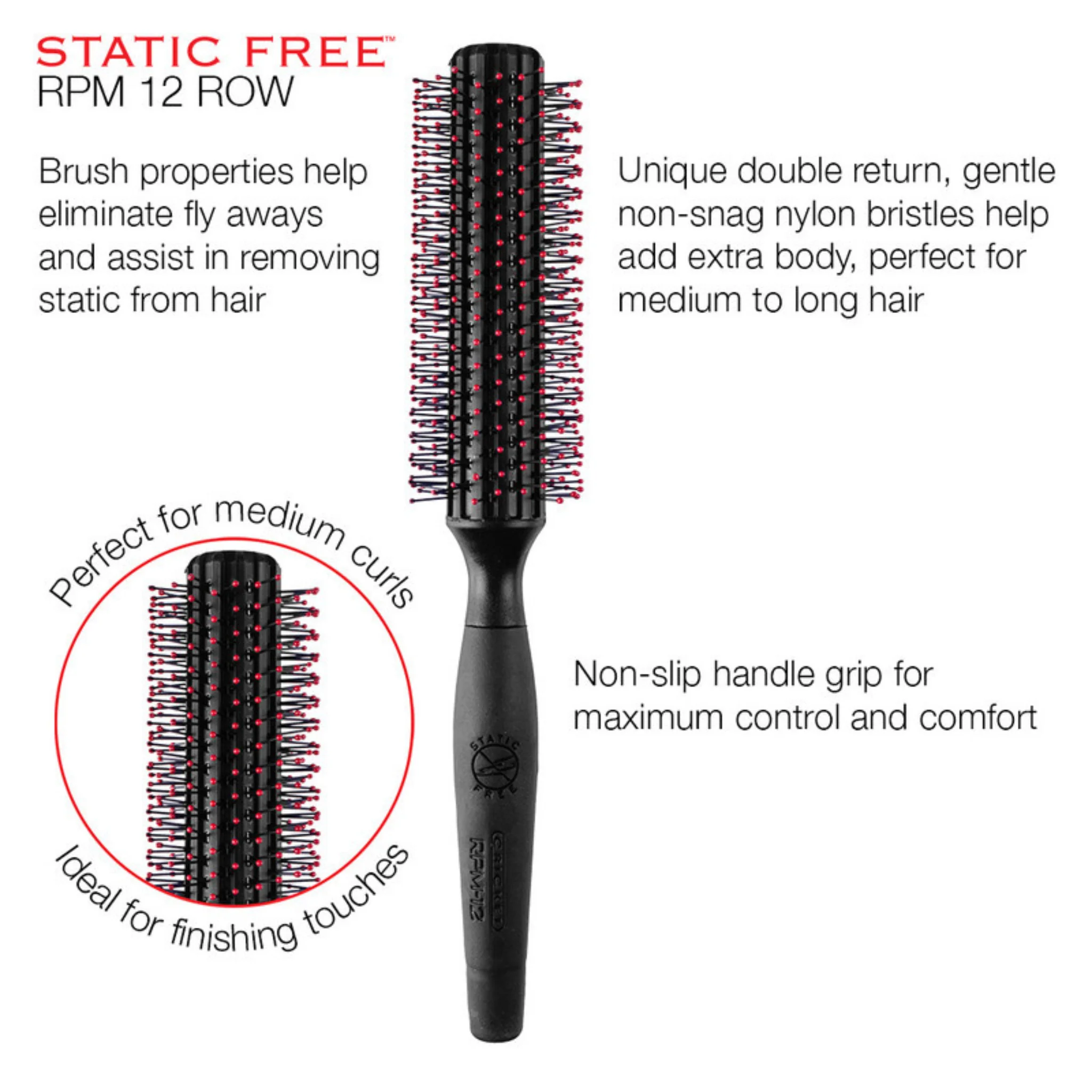 Cricket Static Free RPM 12 Row Brush - Image 2