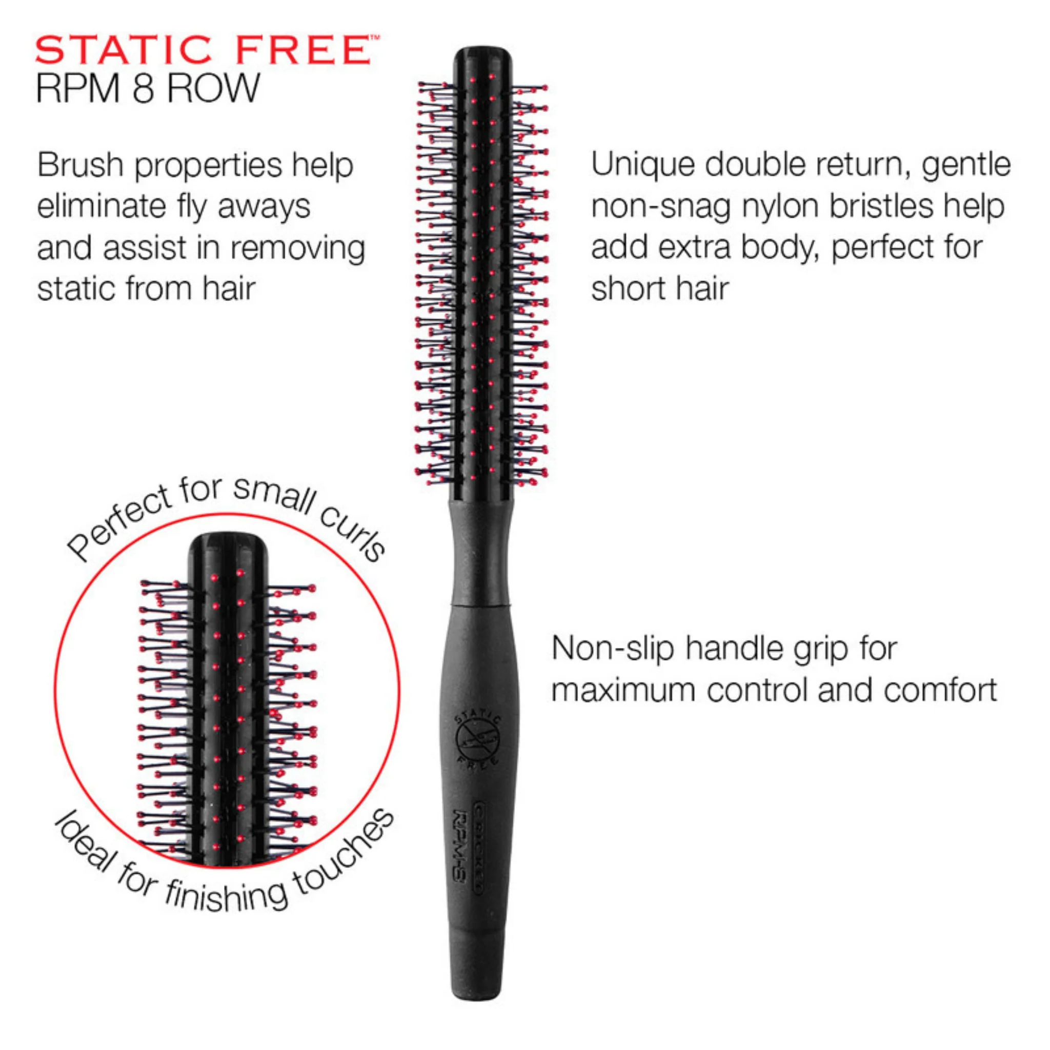Cricket Static Free RPM 8 Row Brush - Image 2