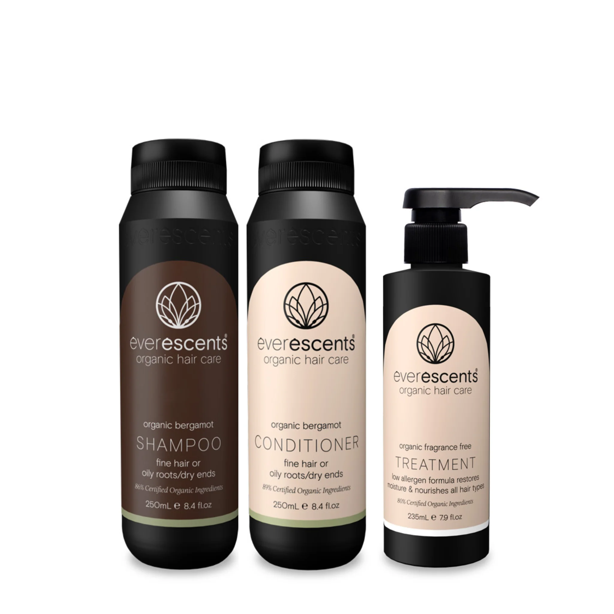 EverEscents Organic Bergamot Fragrance Free Trio