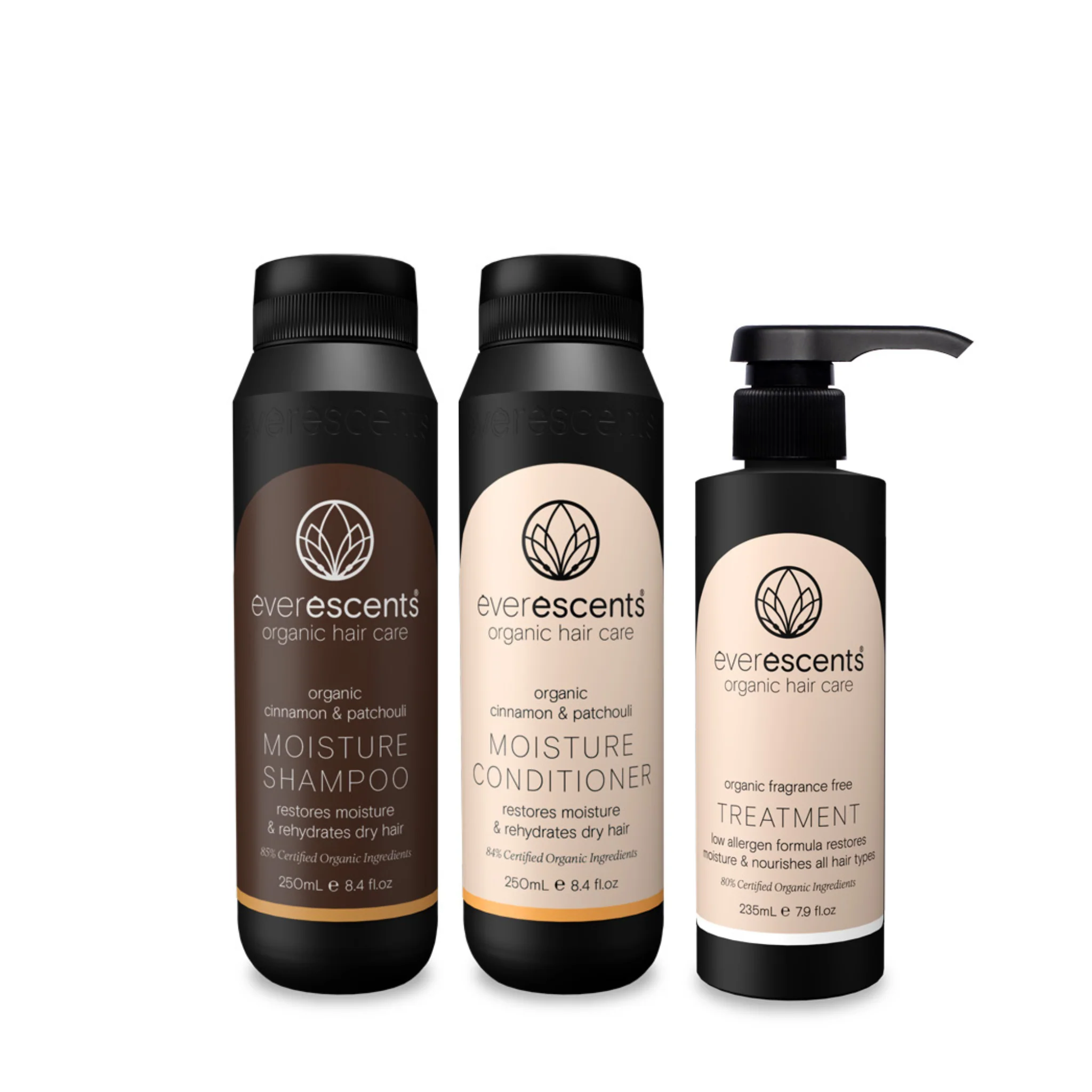EverEscents Organic Moisture Fragrance Free Trio
