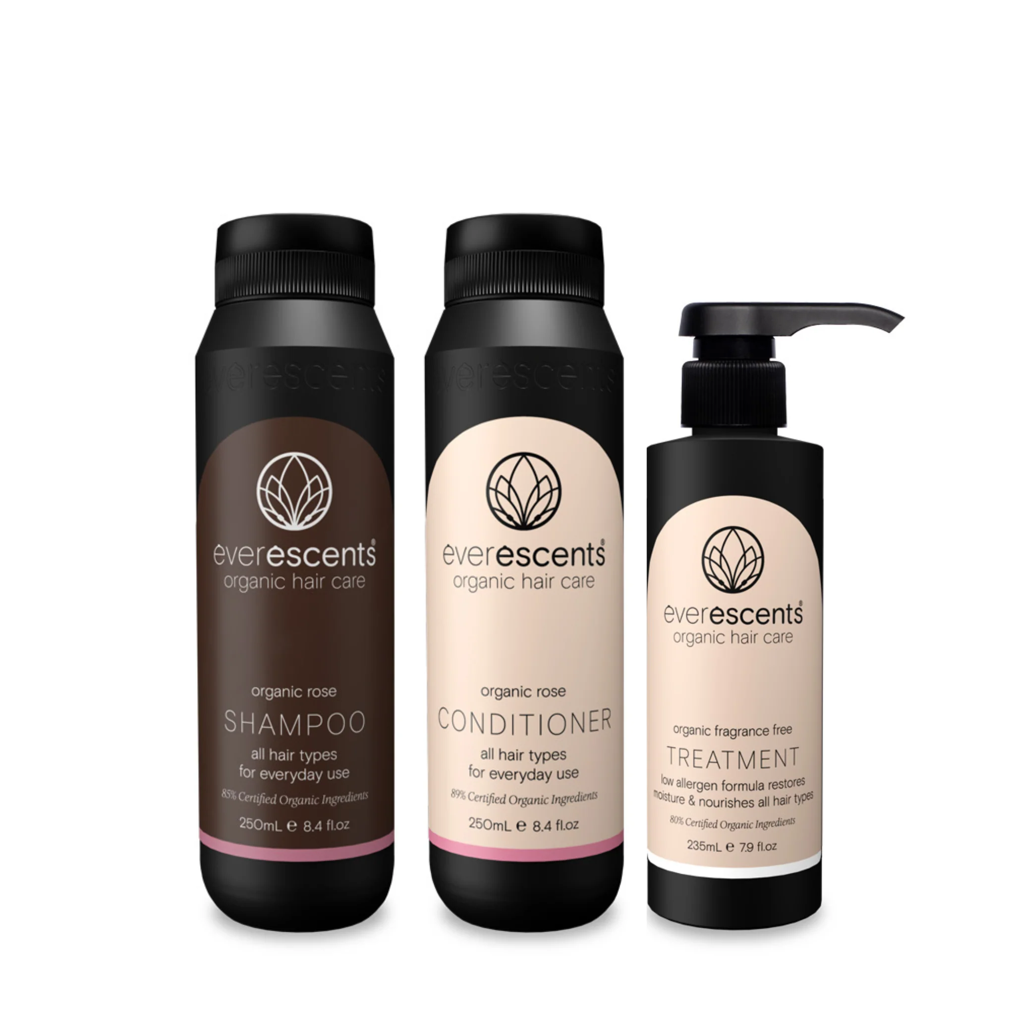 EverEscents Organic Rose Deep Treatment Trio