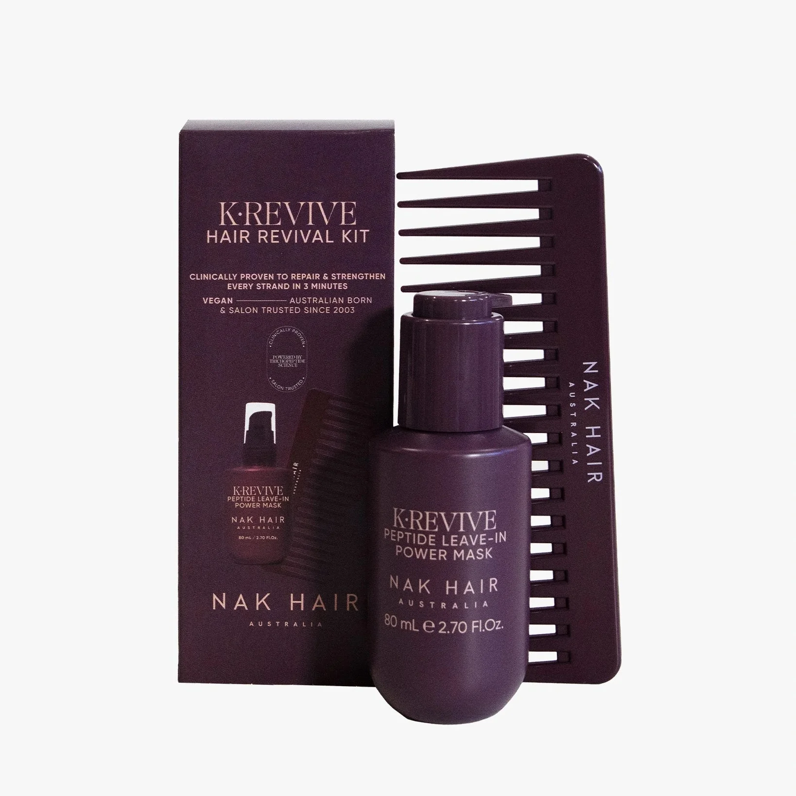 Nak K.REVIVE Hair Repair Kit with Free Detangle Comb