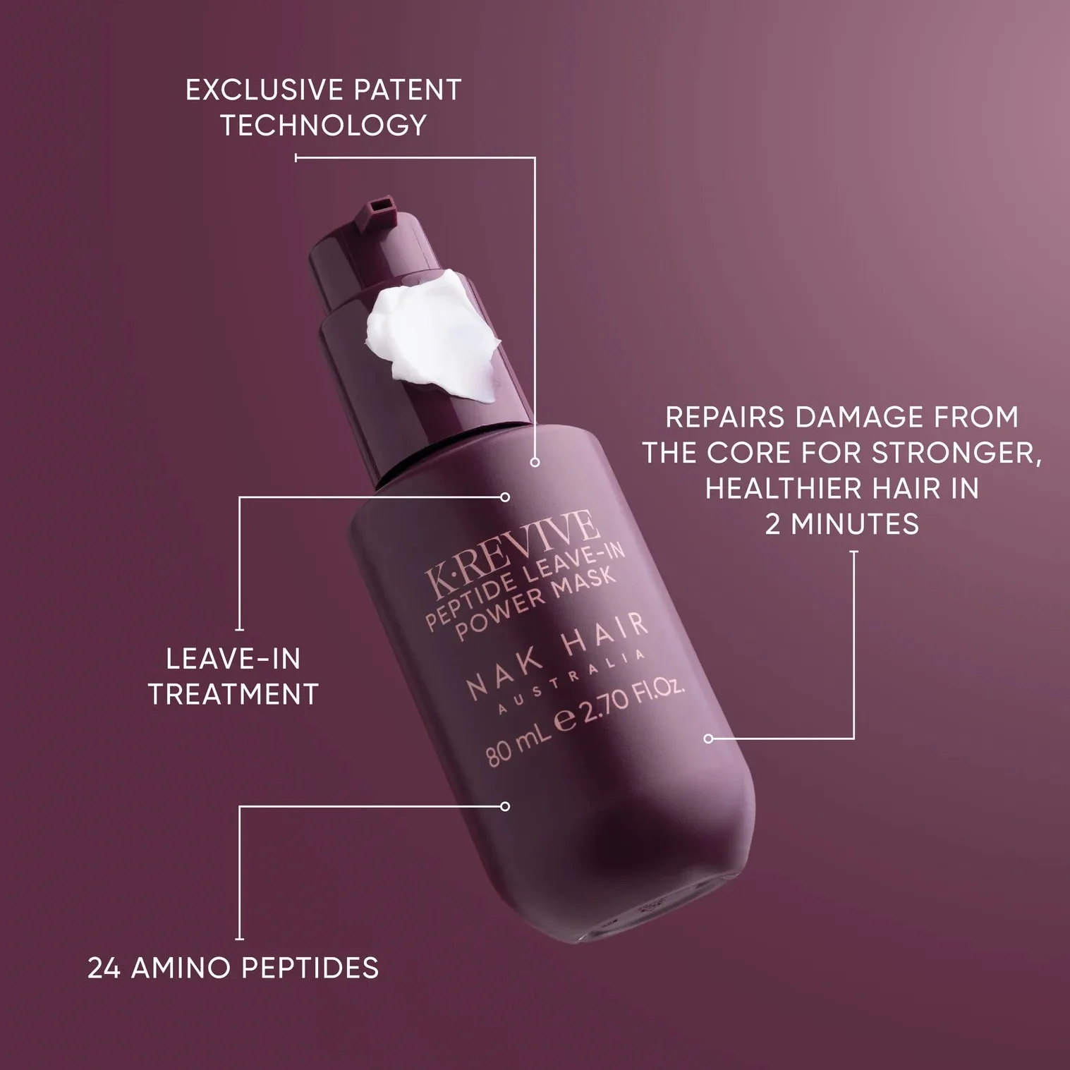 Nak K.REVIVE Hair Repair Kit with Free Detangle Comb - Image 2